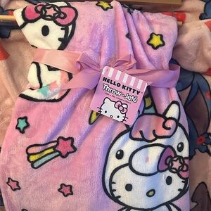 Hello Kitty Pink Throw Blanket